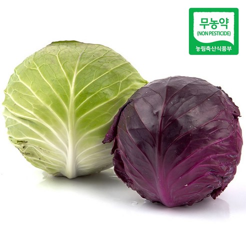 친환경 마음밭 국내산 무농약 양배추 적채 3kg 5kg 10kg 임산부 이유식, 1개
