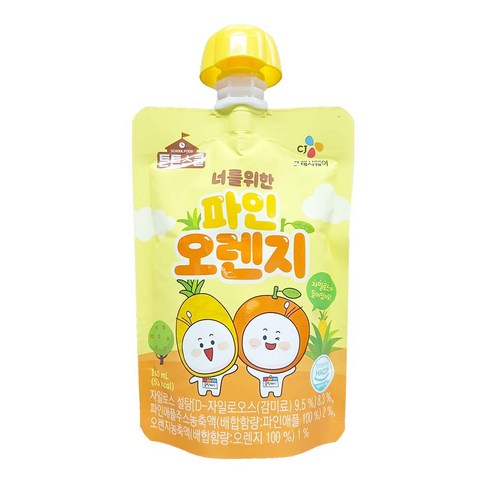 CJ 튼튼스쿨 너를위한 파인오렌지 100ml, 80개, 100ml