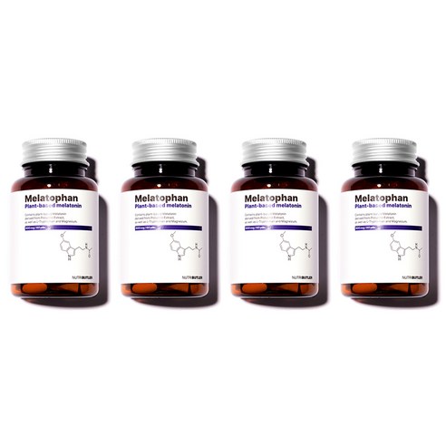뉴트리버틀러 멜라토판 식물성 멜라토닌 5mg 2.5mg 조절섭취가능, 4개, 60정