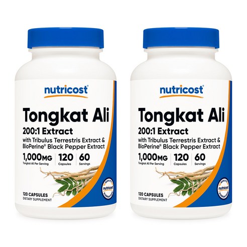 뉴트리코스트 통캇 알리 1000mg 120캡슐 2병, 2개, 120정