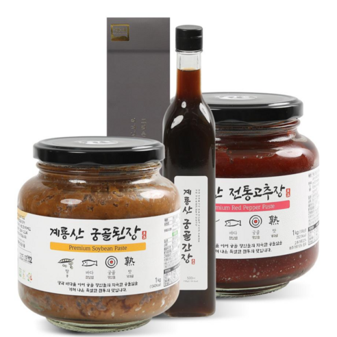계룡산궁골 선물세트3호_전통방식으로 만들어 맛있는 장류 선물세트_사회적기업제조상품_품질인증