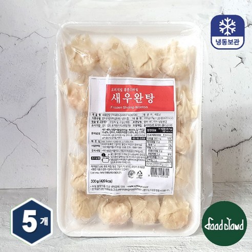 세미원푸드 냉동 새우완탕 새우만두 딤섬 (15g ), 300g, 5개