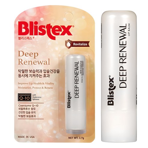 블리스텍스 딥 리뉴얼 립밤, 단일 색상, 3.7g, 1개