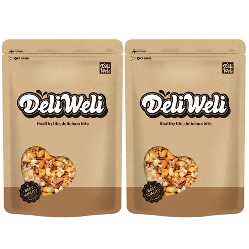 델리웰리 매일견과 프리미엄 6 믹스넛 1kg, 2개, 1kg