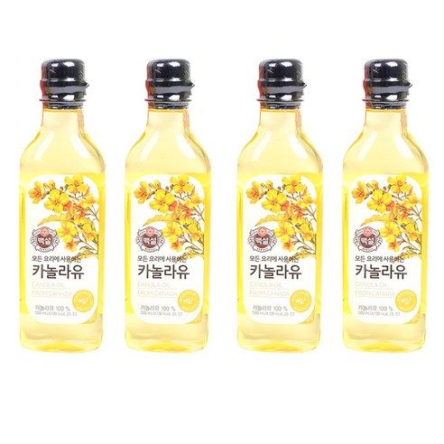 백설 카놀라유, 500ml, 4개