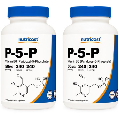 뉴트리코스트 P-5-P 피리독살 50 mg 240 캡슐, 240정, 2개