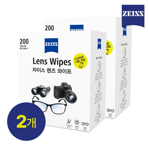 [자이스] 렌즈 와이프 휴대폰클리너 200매 X 2세트