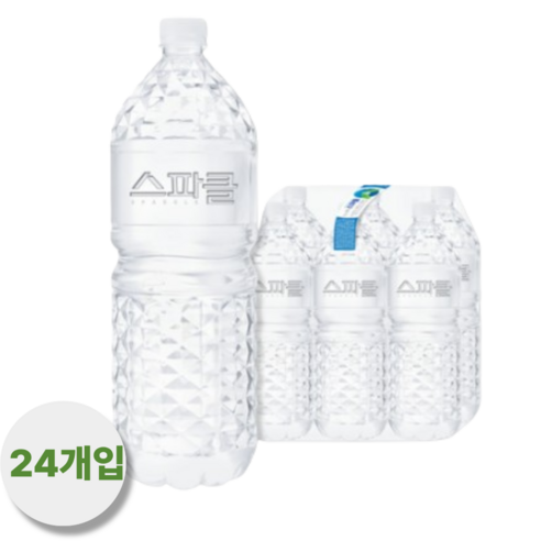 스파클 생수 무라벨, 2L, 24개, 2L, 24개