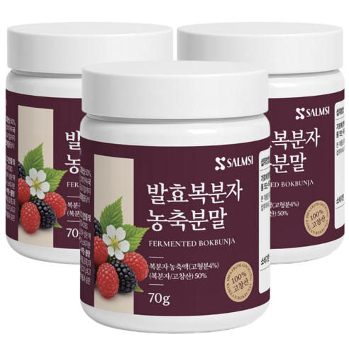 타먹는수액 국내산 발효 복분자 농축 분말 활력 피로회복 중년건강, 3개, 70g