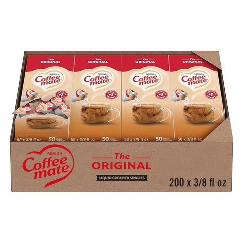 네슬레 커피 메이트 크리머 오리지널 48개입 532ml 2개 Nestle Coffee mate Creamer Original, 11ml