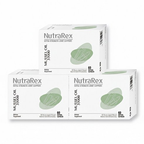 뉴질랜드 뉴트라렉스 초록입홍합오일 그린머슬 35000mg, 3박스, 60정