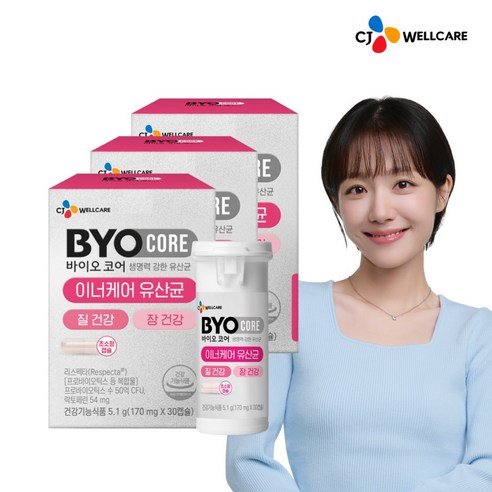 CJ 바이오코어 질 건강 리스펙타 유산균, 30회분, 3박스
