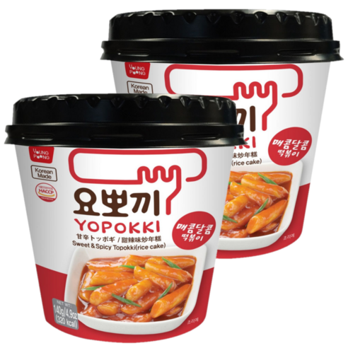 요뽀끼 매콤달콤떡볶이, 140g, 2개
