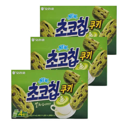 오리온 초코칩쿠키 말차라떼맛