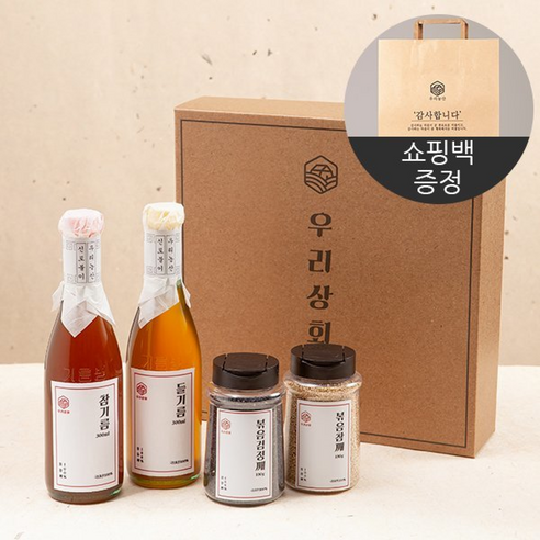 (우리농산)국산 우리상회 참들기름 깨 종합선물세트 (참기름 + 들기름 + 볶음참깨 ...