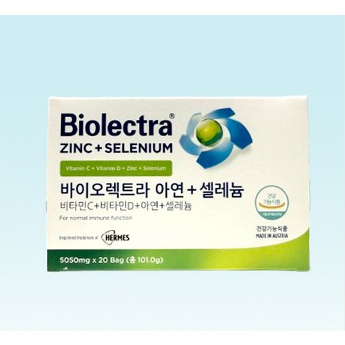 [한국 공식 판매처]바이오렉트라 아연 셀레늄 이뮨 분말 20포 헤어메스