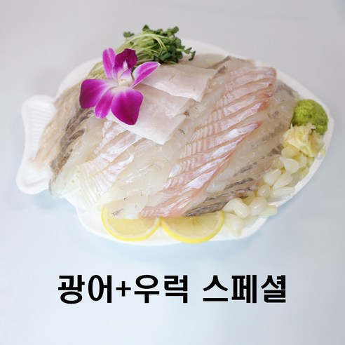 가락시장 노다지수산 [광어+우럭] 스페셜 모듬회, 1세트, 대(4인분, 900g)