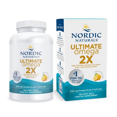 Nordlc Naturals 오메가2X 레몬맛 헤링오일 180캡슐, 180정, 1개