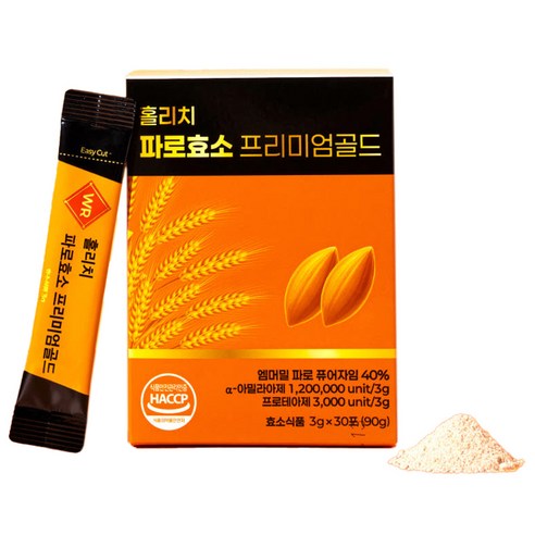 [TTP INC] 이탈리아산 엠머밀 파로원료 홀리치 파로효소 프리미엄골드/아밀라아제 프로테아제 함유 곡물발효식품, 1세트, 360g