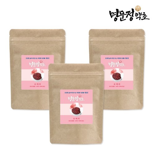 명문정약초 국산 오미자 가루 오미자 열매 차 시잔드린, 3개, 150g