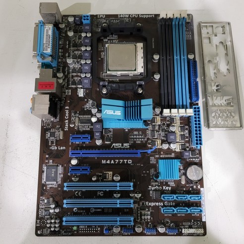 중고메인보드 ASUS M4A77TD+AMD ATHLON2 450, M4A77TD+AMD ATHLON2 450