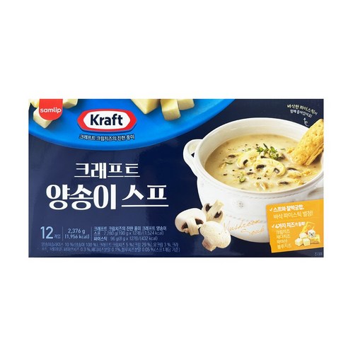 KRAFT 양송이 스프198g x 12, 198g, 12개