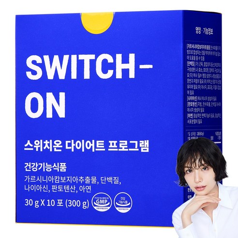 스위치온 다이어트 프로그램 30gx10포 프로틴 쉐이크 분리유청단백질 분말 파우더, 300g, 1개, 본품