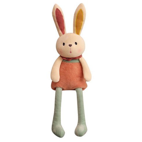 토끼 곰 봉제인형 대형 쿠션 부드러운 수면용 인형, 오렌지, 48cm