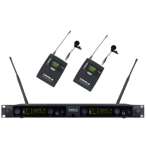 카날스 무선마이크 2채널 핀마이크2개 송수신기 KANALS BK-3002