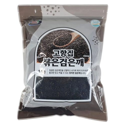 해피유통 검정깨 흑임자 볶은 검정참깨 1kg, 1kg, 2개