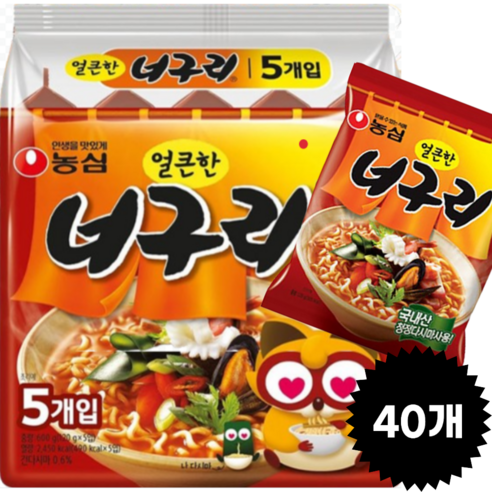 얼큰한 너구리 120gx5입x8묶음 40개