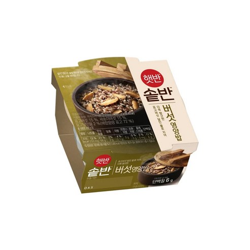 햇반 솥반 버섯 영양밥, 200g, 3개