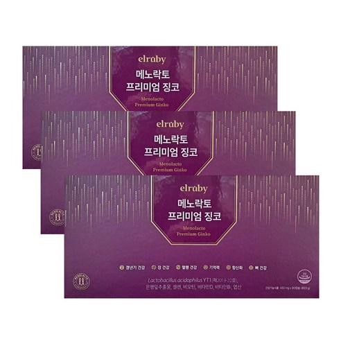 휴온스 메노락토 프리미엄 징코 갱년기유산균 YT1 90캡슐 x 3박스 9개월분