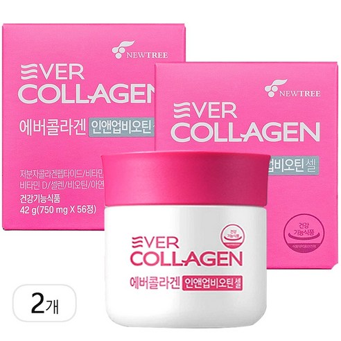 에버콜라겐 인앤업 비오틴 셀 750mg x 56정, 112정, 1개