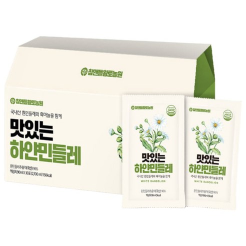 참앤들황토농원 맛있는 하얀 민들레, 90ml, 30개