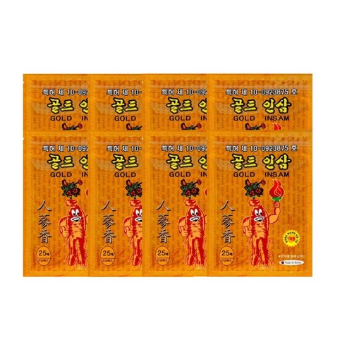 [베스트픽스] 특허품 골드인삼파스 + 호랑이패드 (사은품), 10세트, 25매입