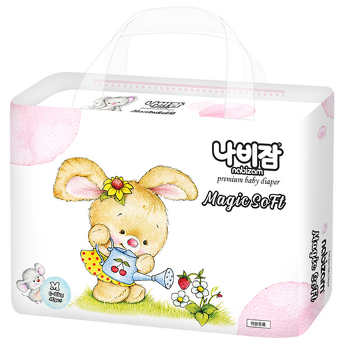 [체험팩] 나비잠 기저귀 매직소프트 밴드 4장 모음, 중형(M), 4매