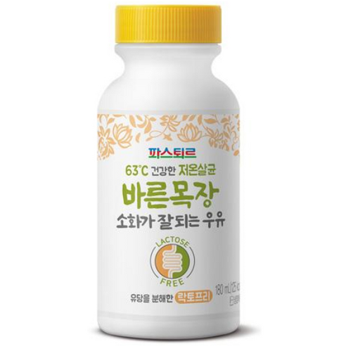 파스퇴르 바른목장 소화가 잘 되는 우유 180ml 6개, 180ml