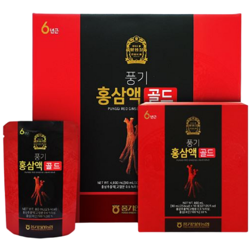 (농협홍삼) 황풍정 6년근 풍기홍삼액골드 80ml x 30포 (한달분)