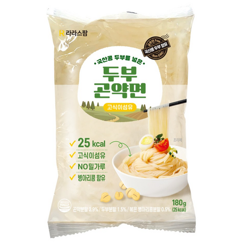 라라스팜 두부곤약면 실곤약 두부분말 병아리콩 180g, 180g, 1개