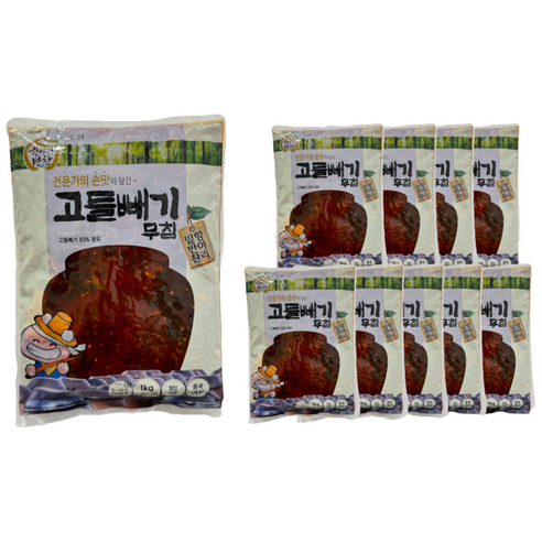 항아리반찬 고들빼기무침, 10개, 1kg