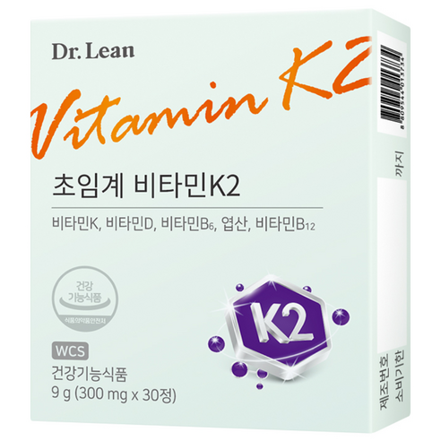 닥터린 초임계 비타민K2 300mgX30정 / 4개