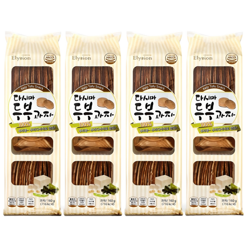 다시마 두부과자 160g ( 국내산 대두 톳 다시마 함유 ) 저칼로리, 8개, 160g
