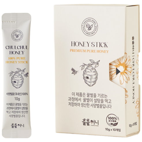 출출허니 사양벌꿀 국내산 꿀스틱, 1개, 100g