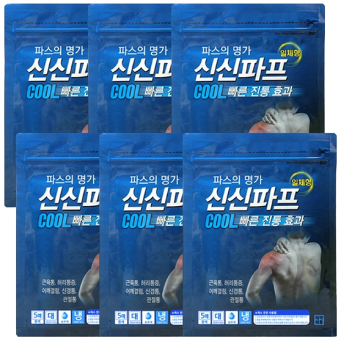 신신파프 쿨카타플라스마 30매 (5매입 X 6개), 30매, 1세트