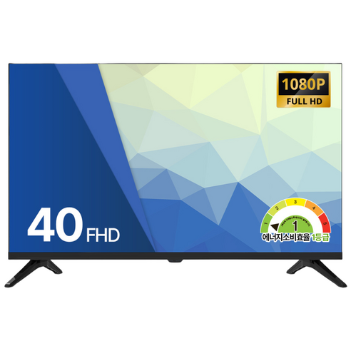 스카이뷰 101cm 40인치 FHD LED TV 대기업패널 에너지1등급 고화질 티비 스탠드형 벽걸이형, 고객직접설치, 스탠드형, 40 FHD TV, 101cm(40인치)