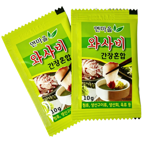 면마을 일회용 믹스간장와사비장 미니배달포장1봉지, 1박스(12봉입) 1봉당 10g x 100개입, 1kg, 1개