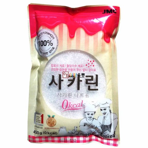 공식판매처 국내산100% JMC사카린100g 신화당 옥수수 뉴슈가 당원 스테비아OK, 450g, 1개