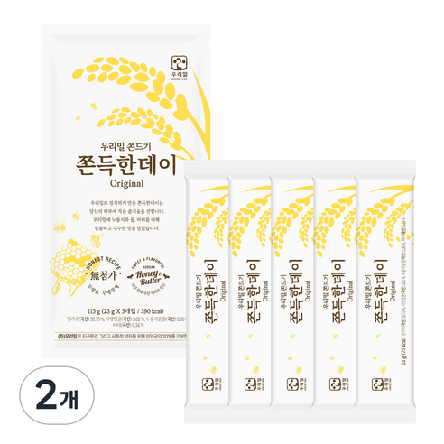 우리밀 쫀득한데이 (국산 쫀드기), 2개, 115g