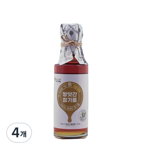 대전기름집 60년전통 % 국산참기름, 180ml, 4개